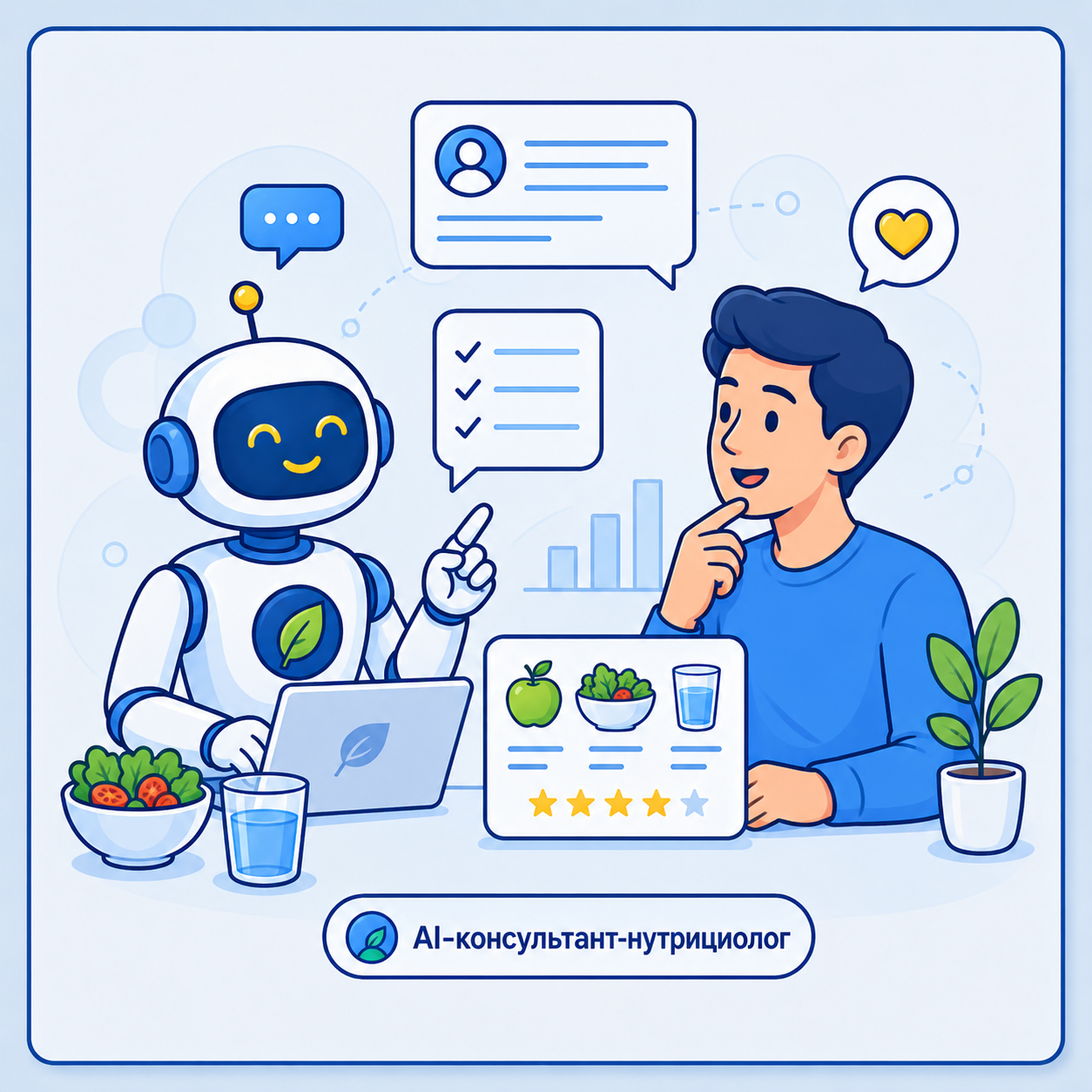 Иллюстрация: AI-консультант-нутрициолог